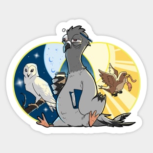 Permanently Exhausted Pigeon Sticker